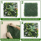 6 Pack 20"x20"Grass Wall Panels-Artificial Boxwood Panels for Greenery Wall Backdrop,UV-Protected Greenery Wall Backdrop Faux Greenery for Indoor Outdoor Decor,Garden Fence,Wedding,Privacy Screen - Image 4