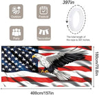 6 * 13FT Eagle flag 4 of July Garage Door Cover Decorations Independence Day Garage Door Banner for Outdoor Indoor Patriot Party Photography Backdrop - Image 4