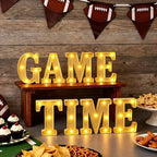 Honoson 8 Pcs Football Party Decorations Game Time LED Lights up Sign by Honoson