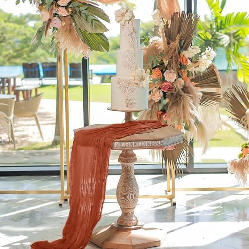 24 Pack Terracotta 10Ft Cheesecloth Table Runner - Image 7