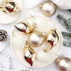 Zomiboo 12 Pcs Gold Glass Christmas Ball Ornaments Set 3.15" - Image 6