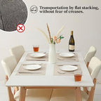 Leetaltree Woven Vinyl Beige Placemats Set of 20, Linen Look & Easy to Clean - Image 6