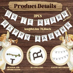 Marsui 2 Pcs He Is Risen Decor Easter Wood Bead Garland Happy Easter Hanging Banner Church Christian He Is Risen Hanging Decor Religious Garland Decoration for Christian Party Fireplace Home Wall Sign - Image 3