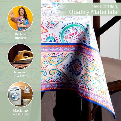 Maison d' Hermine Table Cloth Rectangle Table Reusable 100% Cotton 70"x90" - Image 3
