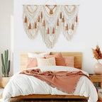 Large Macrame Wall Hanging Boho Woven Tapestry Chic Home Art Wall Decor - Image 5