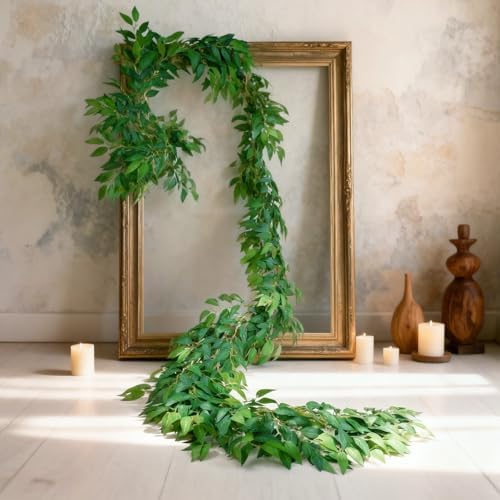 Suncalla 4 Pcs 10 Feet Italian Ruscus Greenery Garland Willow Vines Twigs - Image 2