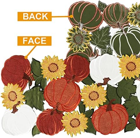 OWENIE Thanksgiving Fall Table Runner - 108 Inches, Harvest Pumpkins Autumn Decor, Extra Long Farmhouse Runner, 13 x 108 Inches - Image 6