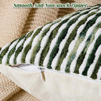 AmHoo Boho Chenille Pillow Cover Decorative Tufted Pillowcase for Couch Bed Sofa Bedroom Living Room Modern 14 x 36-Inch Sage Green - Image 2