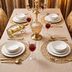 Threehoney Paper Braided Round Placemats, Set of 36, Gold, 13 in - Image 5