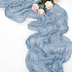 30 Pack Dusty Blue Table Runner 10Ft Cheesecloth Table Runner Boho Gauze Cheese Cloth Table Runners Romantic Long Sheer Fabric Table Runners for Wedding Party Bridal Shower - Image 4