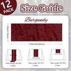 12 Pack Burgundy Cheesecloth Table Runner 23 x 120 Inch 10Ft - Image 2