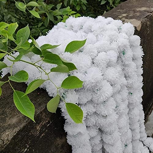 “Premium Quality” Artificial Marigold Flower Garlands 5 Feet Long Each for Parties Indian Weddings Theme & Home Decoration Photo Prop Diwali Festival (Color : White) (Pack of 10) - Image 5