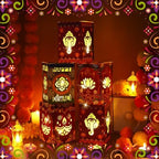 Tujoe 24 Set Diwali Decorations for Home Happy Diwali Paper Candles Holders - Image 4