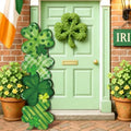 Yerliker 39 Inch St. Patrick's Day Wooden Porch Decor Wooden Shamrocks Standing Sign Decoration St. Patrick's Day Outdoor Shamrocks Clover Sign for Porch, Yard, Front Door, Garden, Patio, Outdoor by Yerliker