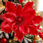 8PCS Large Christmas Magnolia Flowers for Christmas Tree Wreath by FaylifewayDecoryourLife