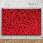10x8ft Red Rose Photography Backdrop Red Rose Flower Wall Backdrop Rose Floral Wedding Bridal Shower Birthday Party Decoration Background Banner Valentine's Day Mother's Day Photo Backdrops - Image 3