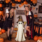 Threehoney Halloween Front Porch Decor 33" Wooden Ghost Porch Sign - Image 6