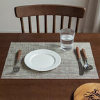 LEXMORE PlaceMats Set of 12 Vinyl/Plastic Woven Place Mats for Kitchen Table Indoor/Outdoor Washable PlaceMat Wipeable Dining Table Mats(Caramel) - Image 7