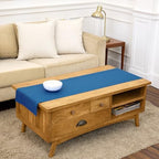 Solino Home 100% Pure Linen Table Runner Indigo Blue Hemstitch, 14 x 60 in by SolinoHome