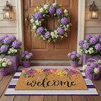 Tinideya 2 23.6 X 35.4 Inches Purple Flowers Purple and White by Tinideya