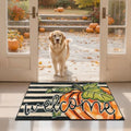 SHACOS Welcome Orange Pumpkin Fall Doormat 32x48 Washable Non-Slip by SHACOS