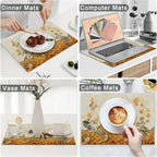Bee Spring Placemats Set of 6, 12x18 Inch Summer Vintage Table Place Mat Bee Washable Non-Slip Heat Resistant Fabric Placement Mats for Dining Kitchen Indoor Outdoor Decor - Image 5