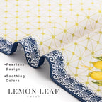 FINGERCRAFT Cloth Napkins Set of 12 Cotton Linen, 20x20 Inch, Lemon Leaf - Image 5