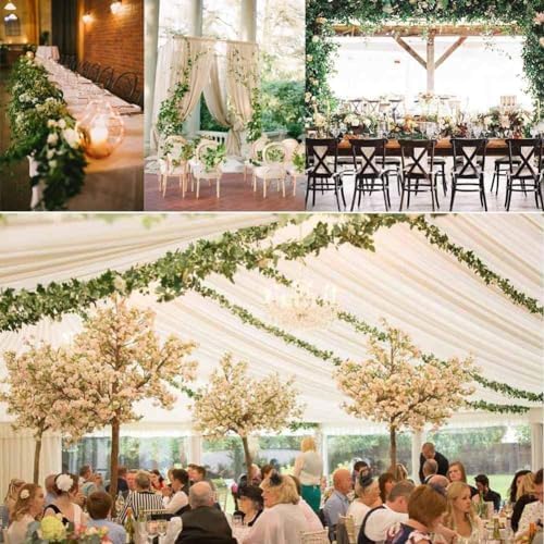 Comtelek Fake Vines for Room Decor 96PCS Artificial Ivy Garland with Clip 672FT Green Flowers Hanging Plants Faux Greenery Leaves Bedroom Aesthetic Decor for Home Garden Wall Wedding - Image 6