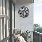 Metal Wall Decor | 35'' x 35'' x 0.05'' Flowers Themed Metal Wall Art | Handmade Indoor and Outdoor Wall Decorations - Image 4