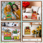 GlikCeil 37 Pcs Interchangeable Seasonal Decor Farmhouse Breadboard - Image 6