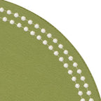 Bodrum Pearls Round Embroidered Placemats Set of 4 – 15" Elegant Table Mats for Dining, Weddings & Special Occasions, Decorative, Wipe-Clean Vinyl Placemats, Grass/White - Image 2