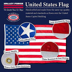 Valley Forge Flag Foot Standard Spun Polyester US American Flag - Image 5