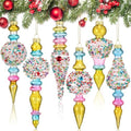 Soaoo 6 Pcs 6.3 in Pastel Mercury Glass Finial Christmas Ornaments by Soaoo