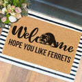 Funny The Entrance Way Outside Personalized Rug with Heavy-Duty Non Slip Outdoor Coconut Coir Doormat Pets Lover Gift 23.6 x 15.7 inch (Hope You Like Ferrets) by XTDJJKK