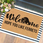 Funny The Entrance Way Outside Personalized Rug with Heavy-Duty Non Slip Outdoor Coconut Coir Doormat Pets Lover Gift 23.6 x 15.7 inch (Hope You Like Ferrets) by XTDJJKK