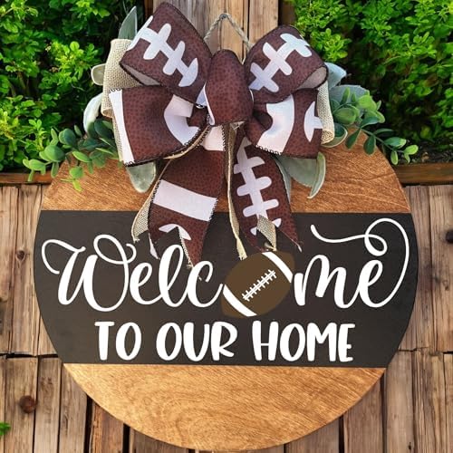 Classroom welcome sign Teacher door sign Gift for Teacher (UV66-Welcome to our home football, 22'' Width) - Image 3