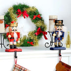Cinnvoice 2 Pcs Wooden Nutcracker Soldier Christmas Stocking Hangers - Image 6