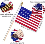 Tegeme 575 Pack Small American Flags on Stick 4 x 6 Inch Bulk - Image 2