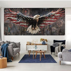 6 * 13FT Eagle flag Garage Door Cover Decorations Independence Day Garage Door Banner for Outdoor Indoor Patriot Party Photography Backdrop - Image 6