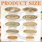Tatuo 11 Pcs Boho Wall Basket Decor Woven Wall Hanging Art, Vivid - Image 4