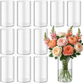 12pcs Glass Cylinder Vases for Centerpieces, 6 Inch Tall Flower Vase for Wedding Decorations, Hurricane Vases Floating Candle Holder for Table Centerpiece Wedding Home Décor by Unknown
