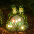 Nacome Solar Frog Garden Statue - Succulent & 7 LED Lights, Outdoor Decor by Nacome