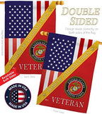 Home of Marine Corps Garden House Flag - Kit Armed Forces USMC Semper Fi United State American Military Veteran Retire Official - Decoration Banner Small Yard Gift Double-Sided Made in USA 28 X 40 - Image 3