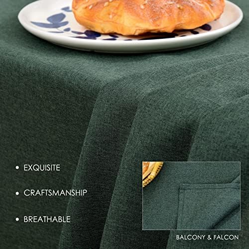 BALCONY & FALCON Rectangle Table Cloth Waterproof Dark Green 55"x71" - Image 3