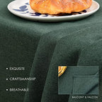 BALCONY & FALCON Rectangle Table Cloth Waterproof Dark Green 55"x95" - Image 3