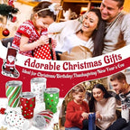 6 Pcs Set, Mini Shot Glasses with Christmas Stocking, Lids, and Straws, 3oz Stainless Steel Christmas Cups for Holiday Party, Family Gathering, and Christmas Stocking Stuffers - Image 6