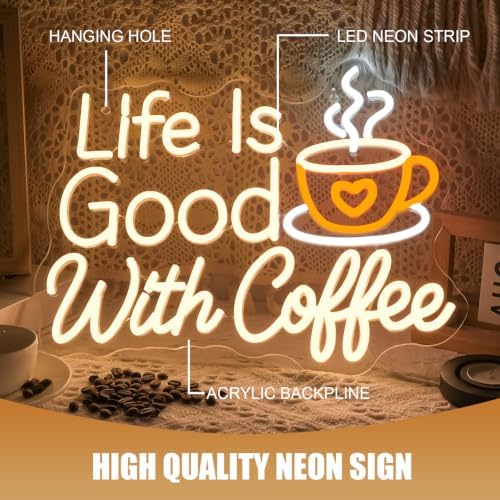 Coffee Bar Neon Sign Latte LED Night Light Wall Decor for Cafe Shop - Image 4