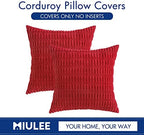 MIULEE Christmas Euro Sham Decorative Throw Pillow Covers 26x26 Red Pack of 2 - Image 6