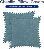 CaliTime Decorative Couch Throw Pillow Covers 22 X 22 Inches Smoke Blue - Image 6