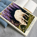 Chinese Lunar Year of the Goat Art Poster – White Goat Under Wisteria Arch Aesthetic Home Decor Posters for Room Wall Art and Apartment 8X12 in Black Framed - Image 3